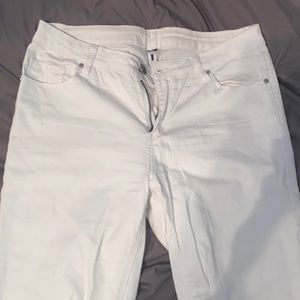 White Distressed Skinny Jeans